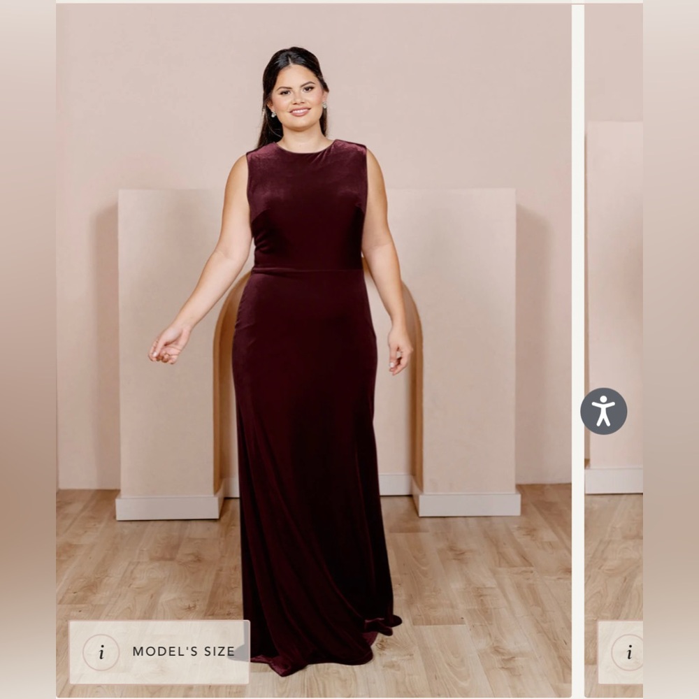 Revelry Cleo Velvet Bridesmaid dress Size 12